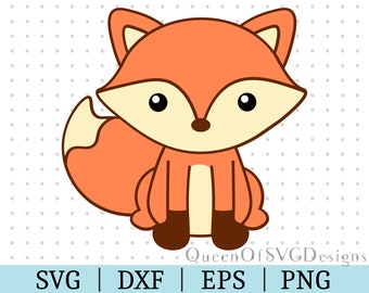 Fox SVG | Animal Clipart | Cut File | Woodland File | Svg Dxf Eps Png | File for Silhouette | Instant Download | Layered | Forest Animal |
