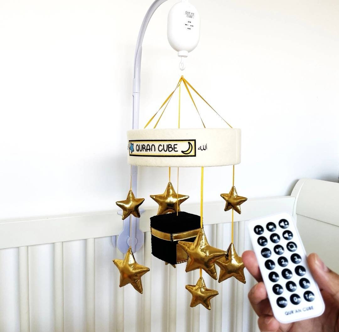 Quran Cube Kaaba Baby Cot Mobile Rechargeable With Remote Etsy