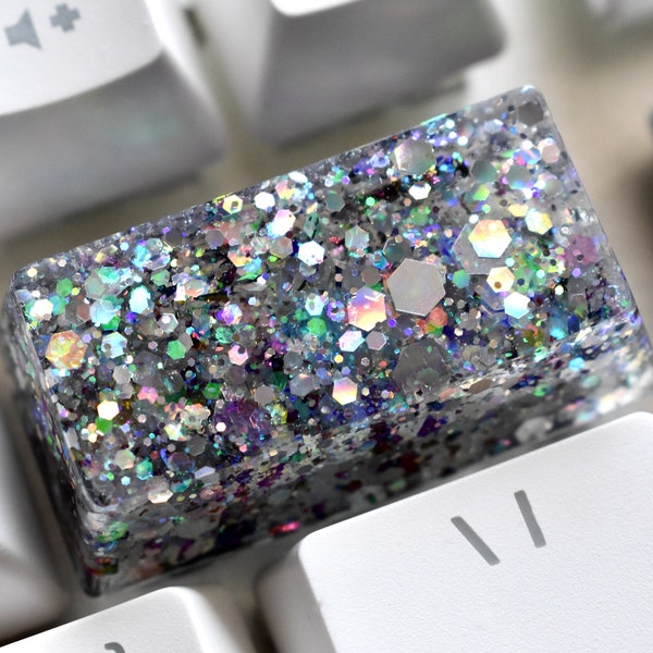 Backspace Resin Keycap with glitter for Mechanical Keyboard | Glossy finish | OEM profile