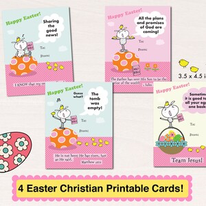 Kinder Osterkarten, druckbare christliche Osterkarte, Kinder Sonntagsschule - Sofort Download