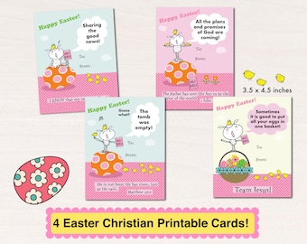 Kinder Osterkarten, druckbare christliche Osterkarte, Kinder Sonntagsschule - Sofort Download