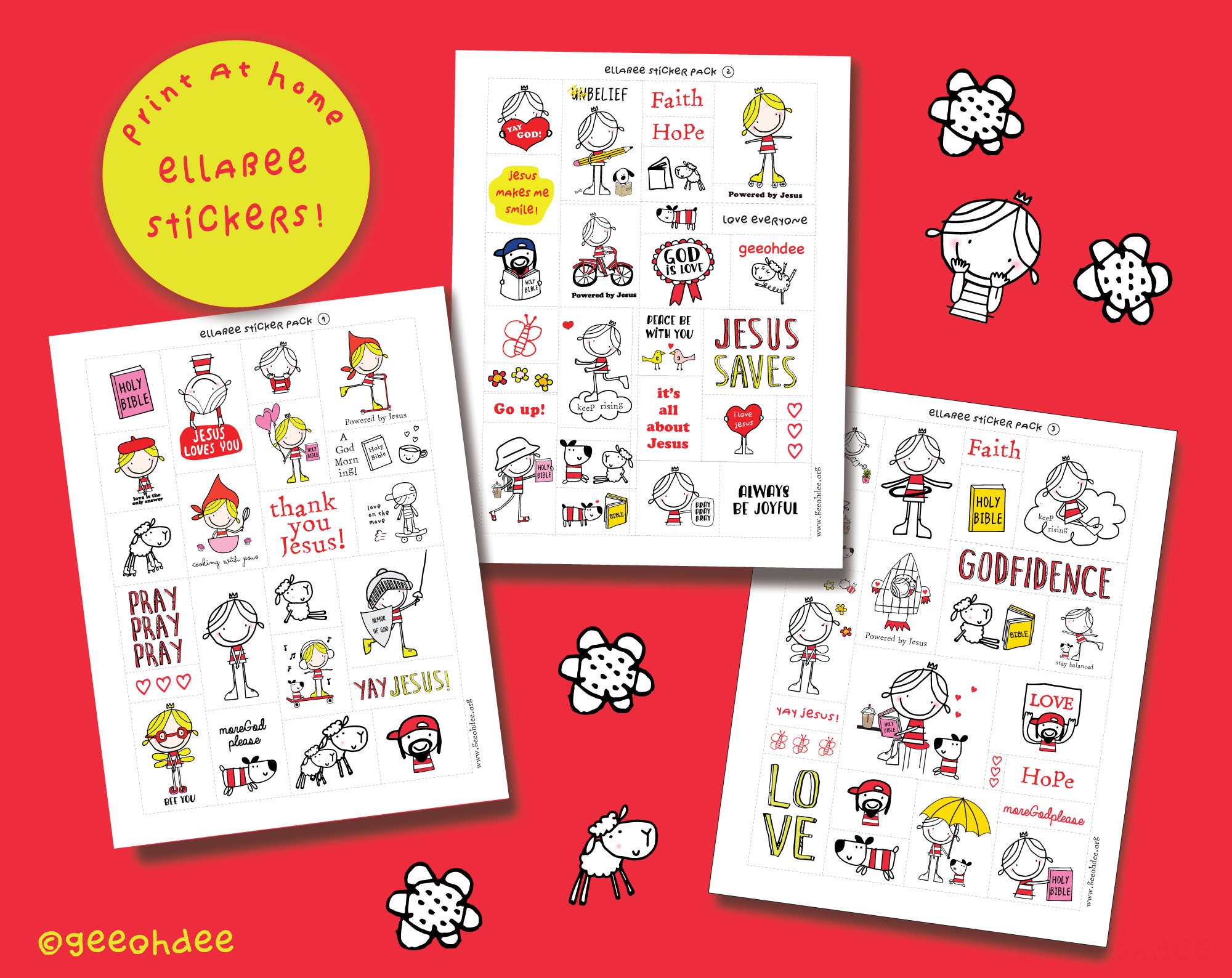 Printable Christian Stickers Planner Stickers Journal Stickers Bible ...