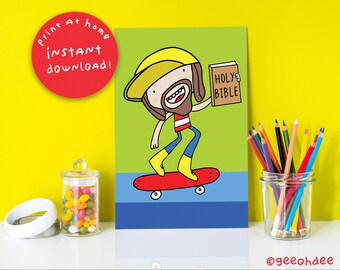 Christian Prints Kids Room Wall Art Christian Nursery Prints Kids Christian Art Sunday School Wall Art Playroom Print Bible Posters Kids