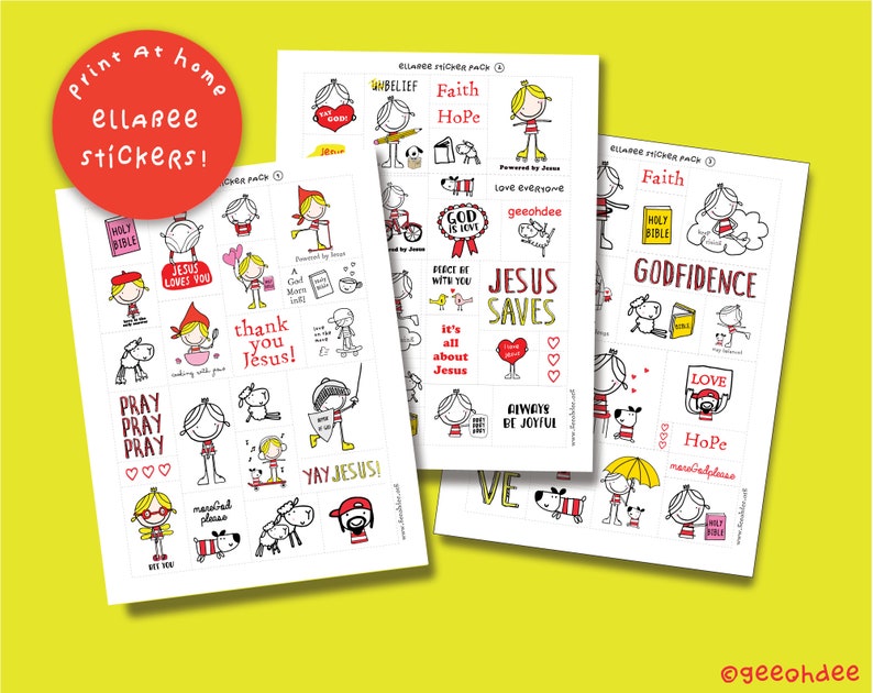 Printable Christian Stickers Planner Stickers Journal Stickers Bible ...