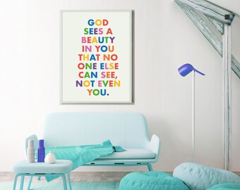 Nursery Wall Art Christian Wall Art Nursery Art Kids Wall Art Girl Nursery Print Nursery Decor Wall Art Christian Art Christian Prints Art