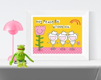 Christian Prints Kids Room Wall Art Christian Nursery Prints Kids Christian Art Sunday School Wall Art Playroom Print Bible Verse Art