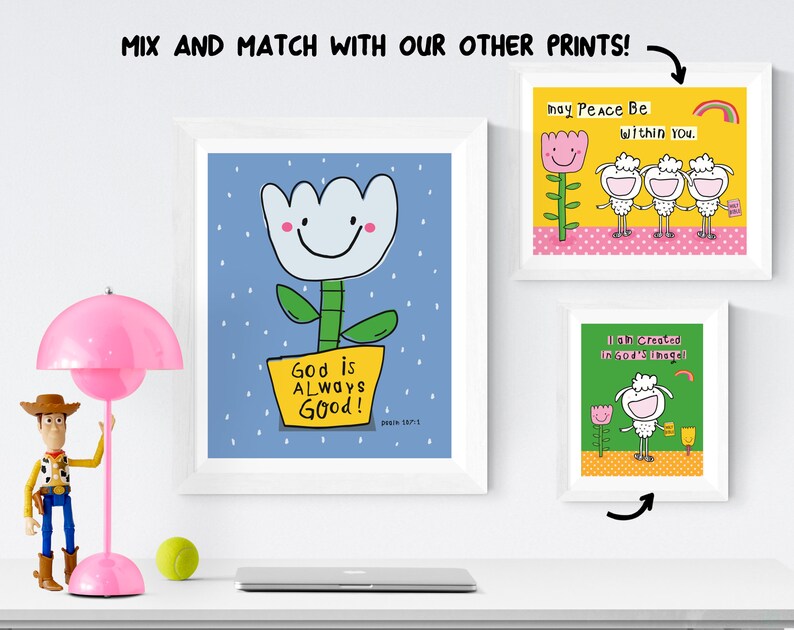 Christian Prints Kids Room Wall Art Christian Nursery Prints Etsy