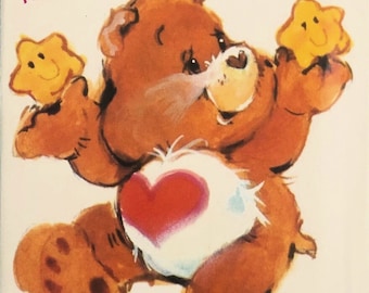 Vintage 80's, Cuddly Soft, Care Bear - Tenderheart Bear - Sewing Pattern Butterick 6227. Size Approximately 17". Heirloom Toy. UNCUT!