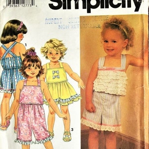 Cuter Than Ever! Vintage 90's, Child's Summer Top, Skirt Or Shorts In Two Lengths Sewing Pattern Simplicity 7908. Size 2-4 Years. UNCUT!