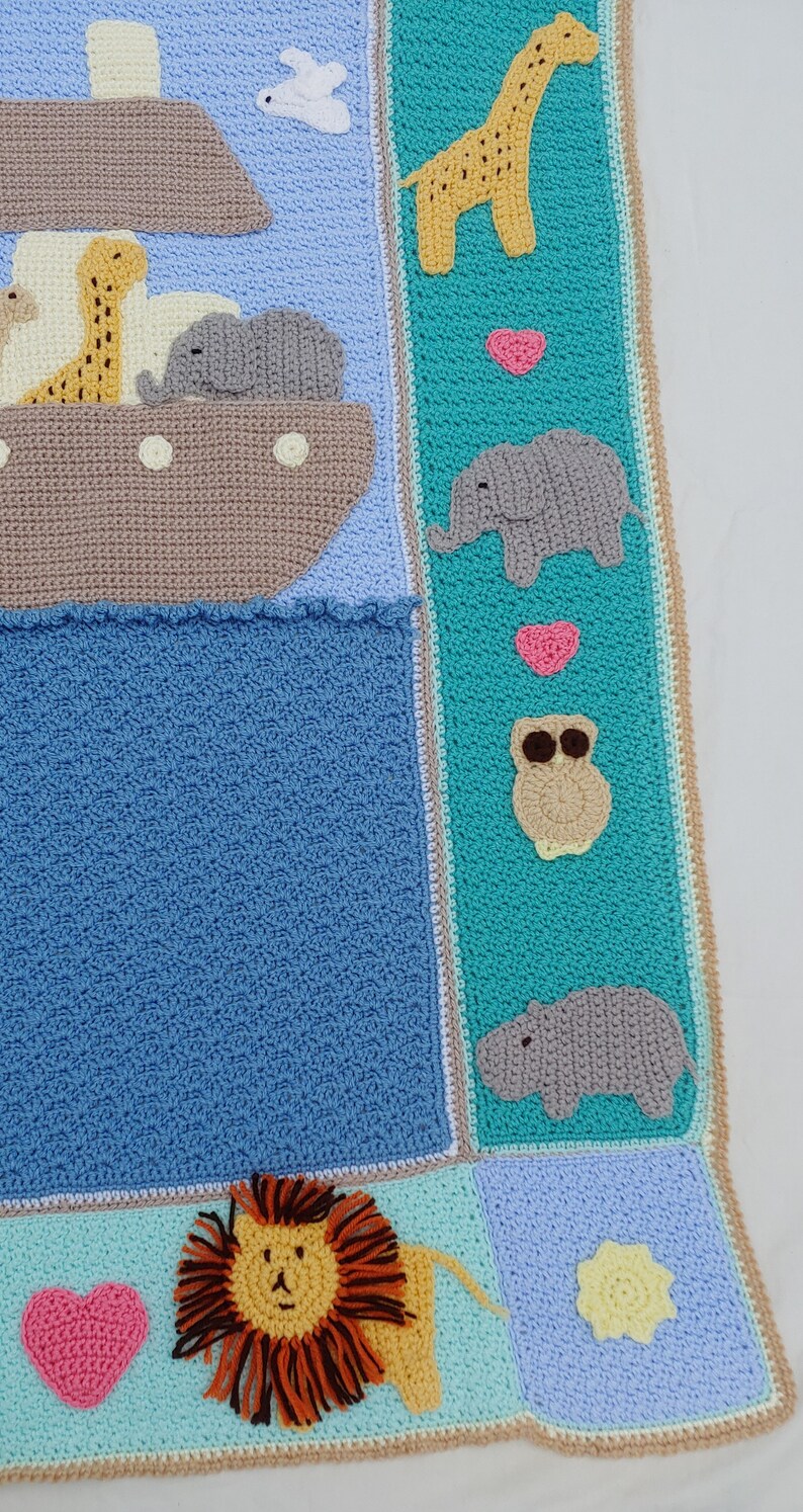 Noah's Ark Crochet Baby Blanket Etsy