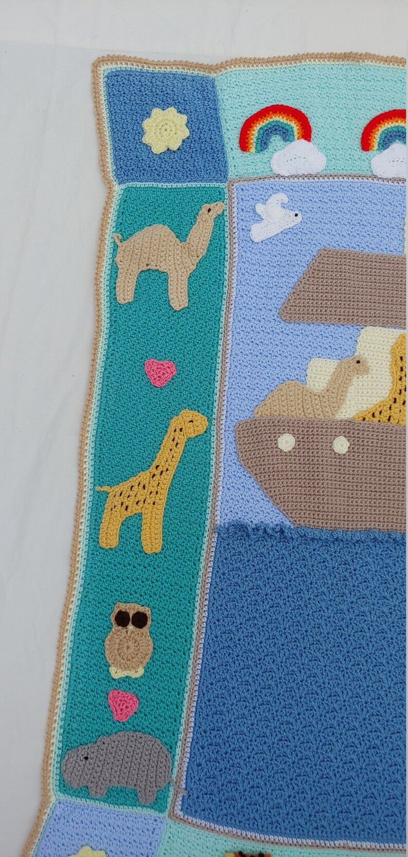 Noah's Ark Crochet Baby Blanket Etsy UK