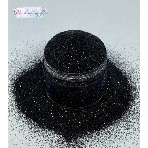 Black Pearl Black Glitter Extra Fine Glitter Metallic Etsy