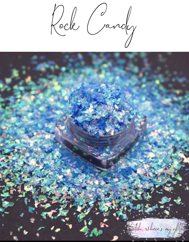 Irregular Cut Glitter rock Candy Etsy