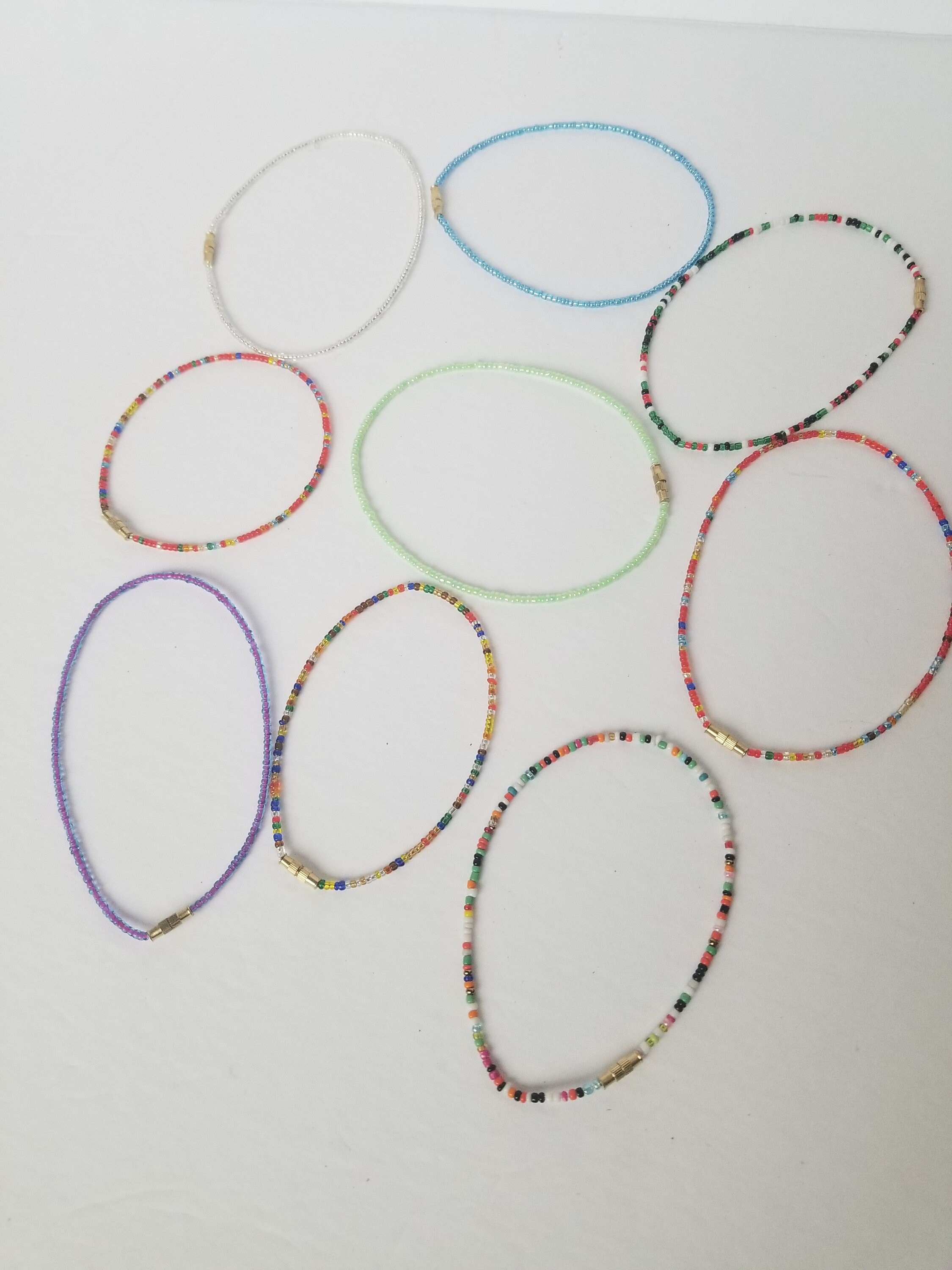 Unisex beaded  anklets. Gift for anyone