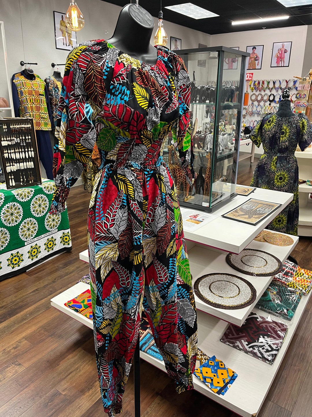 African Kitenge. Women One Size. Kenyan Ethnic Women Jumpsuit. Kitenge