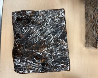 Raw African Black soap.