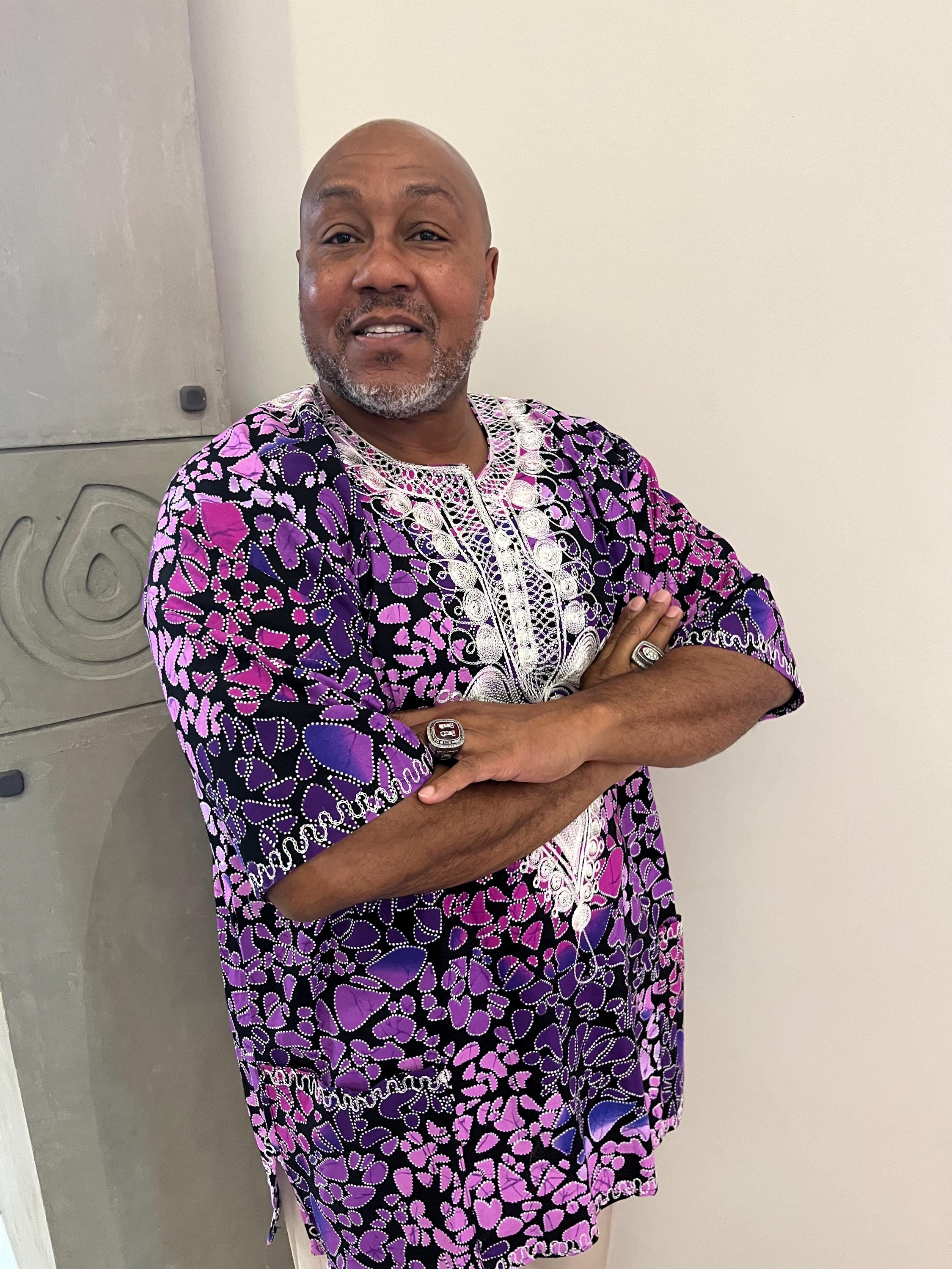 African fabric kitenge. Kenyan dashiki men shirt.
