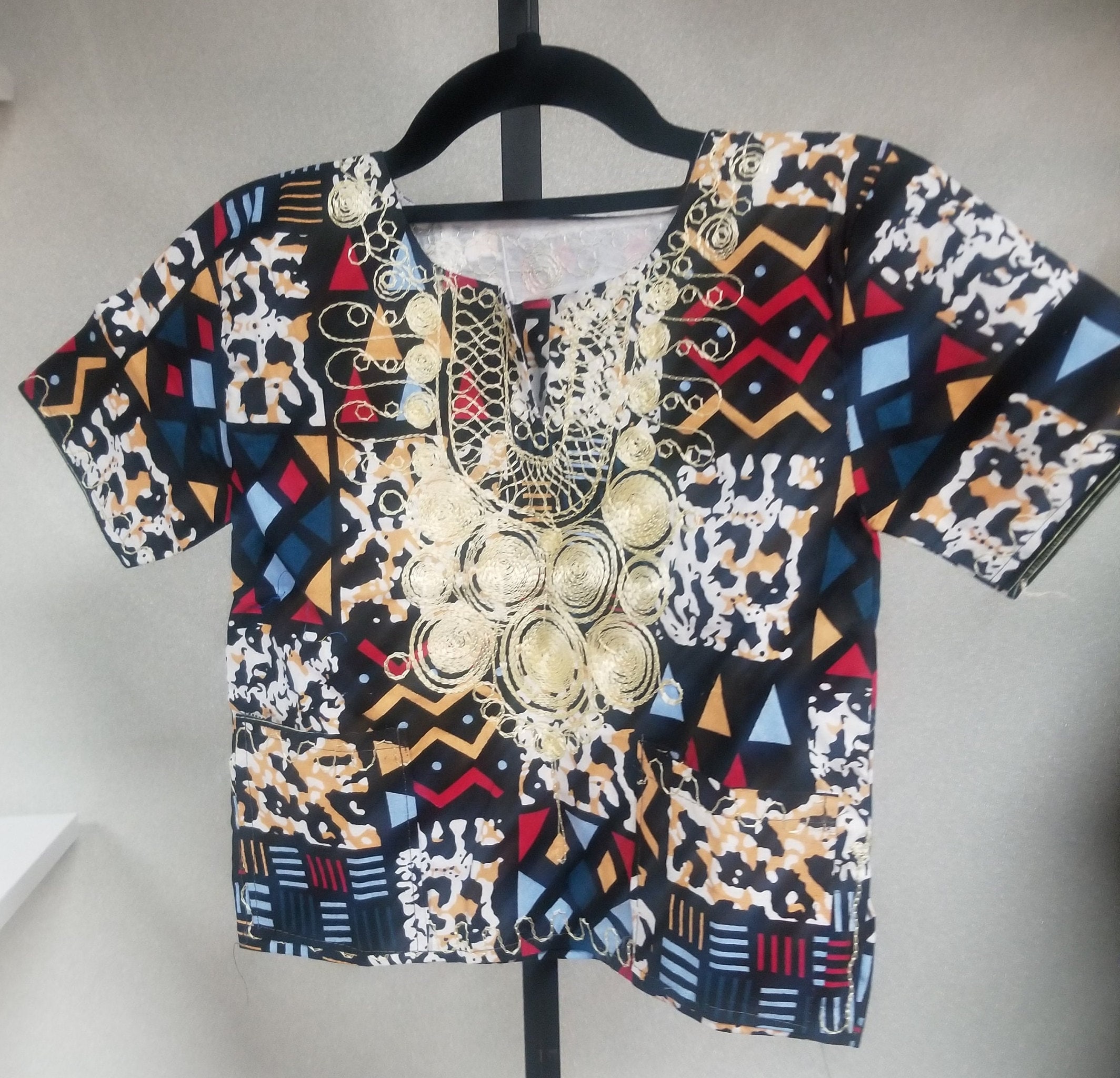 African Kitenge. Boy's Suit. Kitenge Patterned Kids Shirt Etsy