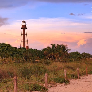 Sunset at the Sanibel Island Lighthouse, Sanibel Island, Florida, USA, Wall Art, Decor, Fine Art Photography