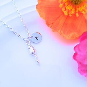 Rat Necklace, Small Rat Charm, Personalised Gift, Initial Letter, Pet Animals, Rat owner gifts,  Little mice Jewellery, Pet Memorial Pendant