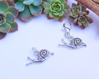 Silver Snail Charm: Versatile Add-on for Jewelry & Accessories