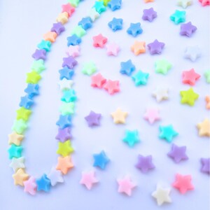 Pastel Kawaii Bead Set, Star Bead Mix, Bead Soup Pastel