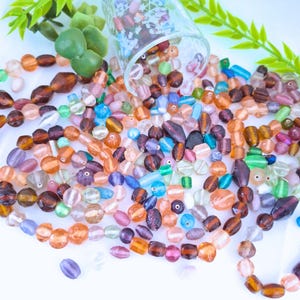 Glass Beads, Mixed Glass Beads, Beads For Jewelry Making, Assorted Glass Beads, Multi Colours Glass Beads, Crafting Beads, Beads Supplies