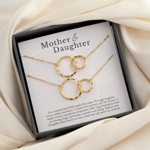Mother Daughter Necklace • Mothers day Necklace • Mother Daughter Gift • Mother Daughter • Mother Daughter Jewelry • 2 Circles Necklace