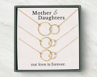 mom and two daughter necklace