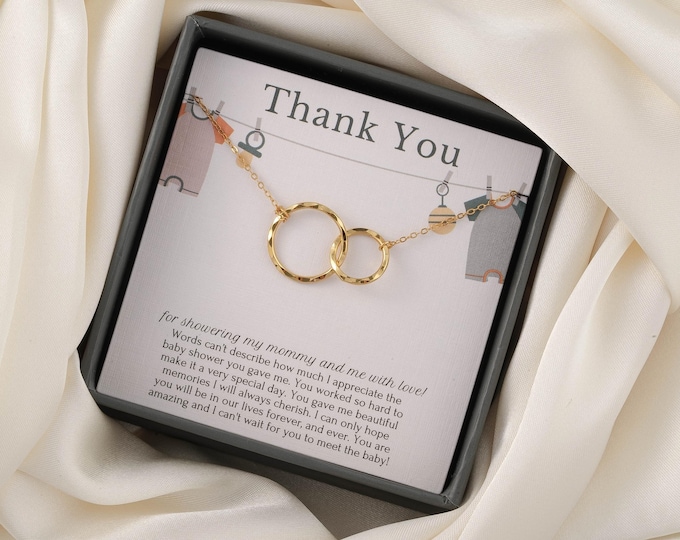 Baby shower hostess gift thank you baby shower host gifts baby shower wording baby shower favors Pregnancy wish necklace Gifts for her