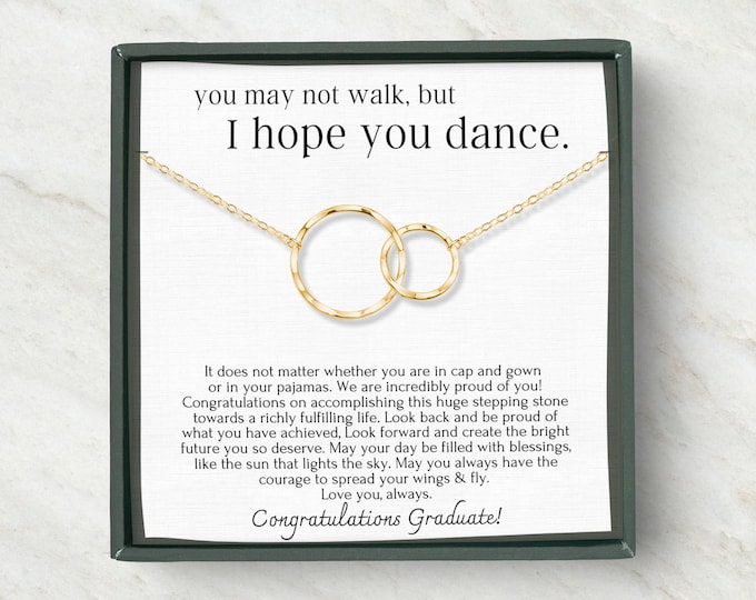 College Graduation Gift for Daughter, Quarantined graduation necklace gift box for her, High School Graduation gift, Sterling silver, Gold