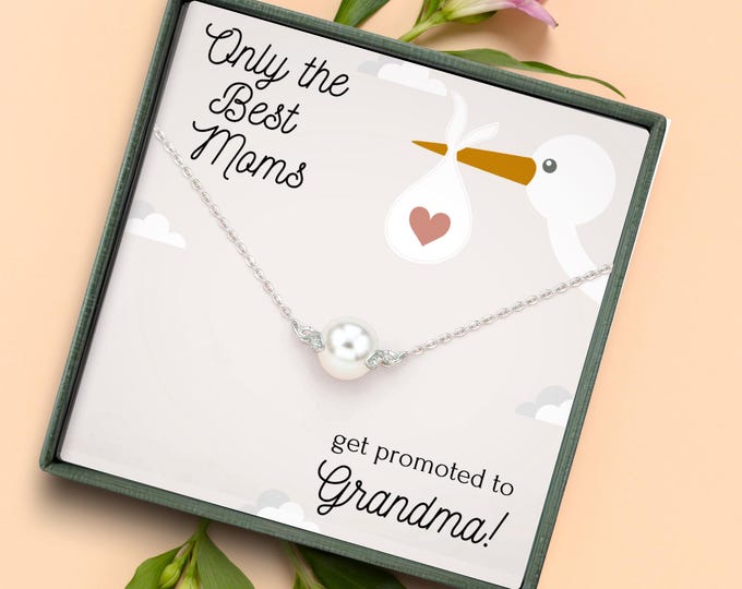 New Grandma Gift, Promoted to Grandma, pregnancy reveal Gift for New Grandmother Gift for New Grandma Gifts, First Time Grandma necklace