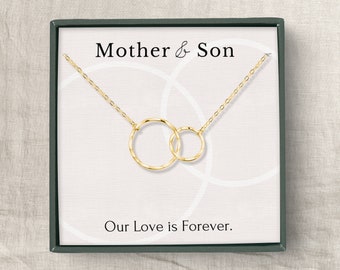 Christmas Gifts For Mom From Son, Mom Gift From Son, Mom Gift Christmas From Son, Mother Son Necklace, Gifts For Her Christmas Necklace Gift