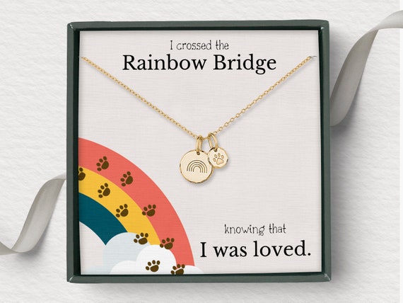 Personalized Engravable Pet Charm Pink Bracelet - Pet Memorial Jewelry -  Dog Memorial Bracelet - Cat Memorial Rainbow Bridge - Dog Loss Sympathy  Gift - Rainbow Bridge Gifts 