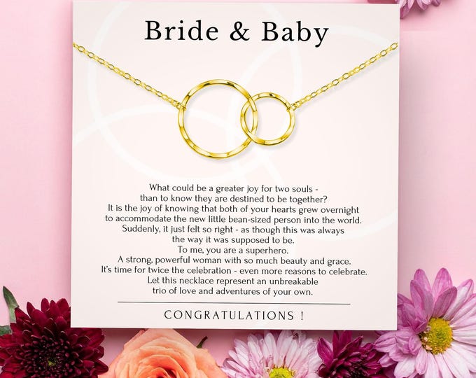 New Mom Jewelry Gift Sterling Silver | Bride to Be & Pregnant Mom Present | First Time Mom Engagement Gift for Her