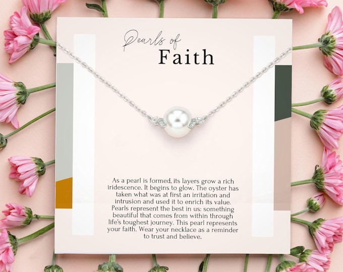 Confirmation or Baptism Gift, Sterling Silver Faith Jewelry Gift, Cancer Recovery Gift, Tough Times, Infertility Gift, Chemo Gift