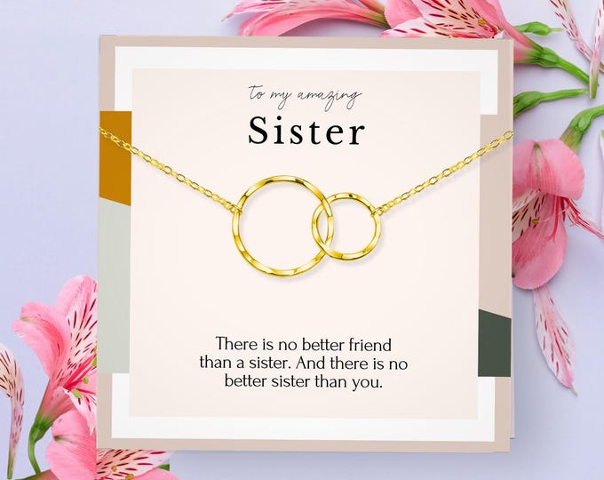Sister birthday gift | Sister necklace for 2 | Sister gift from sister | Gift for sister on her wedding day | Sister jewelry gift