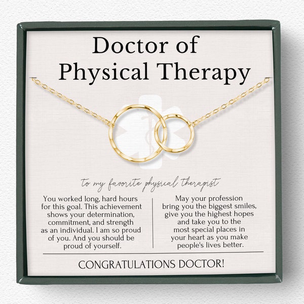 Doctor of Physical Therapy Graduation Necklace Gift | Graduation Gifts Ideas for Her | DPT Assistant Necklaces Gifts with Message Card