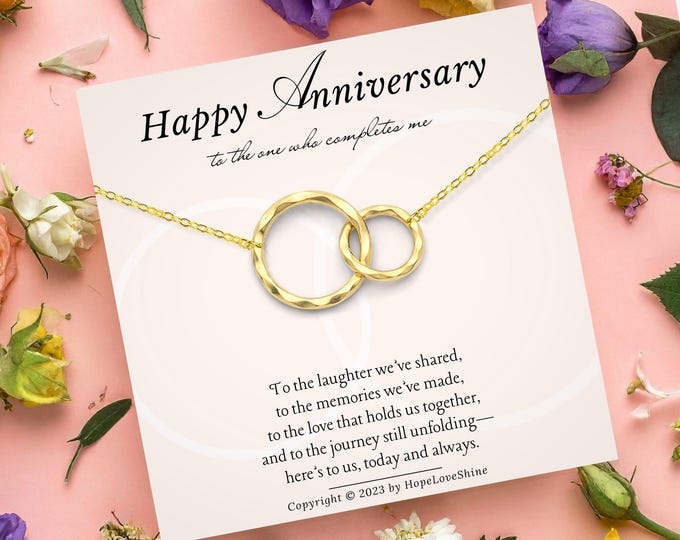 Anniversary Gift for Her | Wedding Anniversary Jewelry for Wife or Girlfriend | 1st, 2nd, 10th & 30th Year Gift from Husband