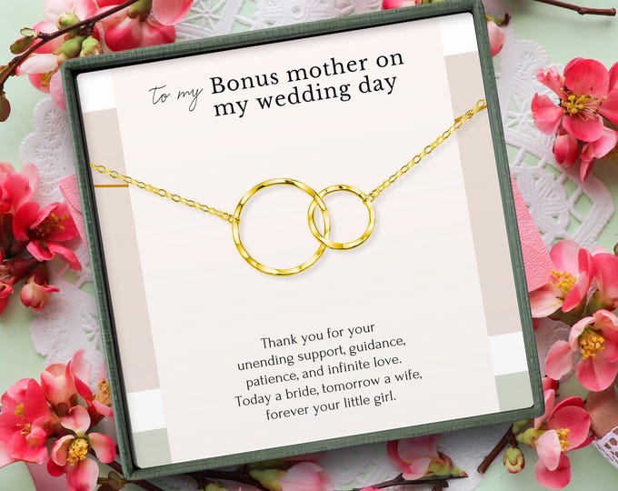 Wedding Gift from Bride | Sterling Silver Stepmother Jewelry for Bridal Shower & Wedding Day | Bonus Mom Stepmom Mother Figure Adoptive Mom