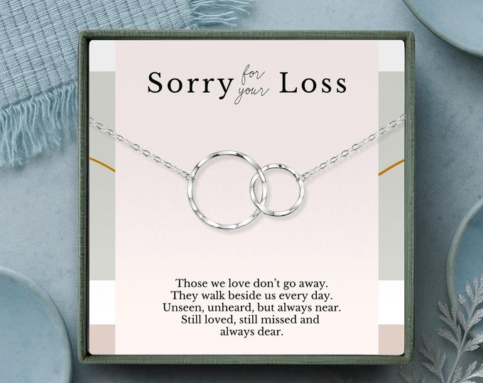 Loss of Loved one necklace, Loss of mother gift, Loss of father gift, Sorry for your loss, Sympathy gift, Sterling Silver