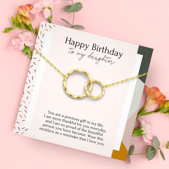 Regali di compleanno per la figlia / Regalo dalla mamma / Idee di gioielli per il 16°, 21° e 30° compleanno per lei / Collana in argento sterling Mamma a mia figlia - Italia