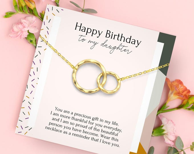 Bday Gifts for Daughter | Gift From Mom | 16th, 21st, 30th Birthday Jewelry Ideas for Her | Sterling Silver Mother To My Daughter Necklace