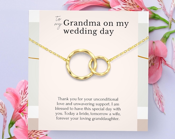 Grandmother of the Bride gift, Grandma of the Bride gift, Wedding gift for Grandma, Rehearsal dinner, Silver necklace