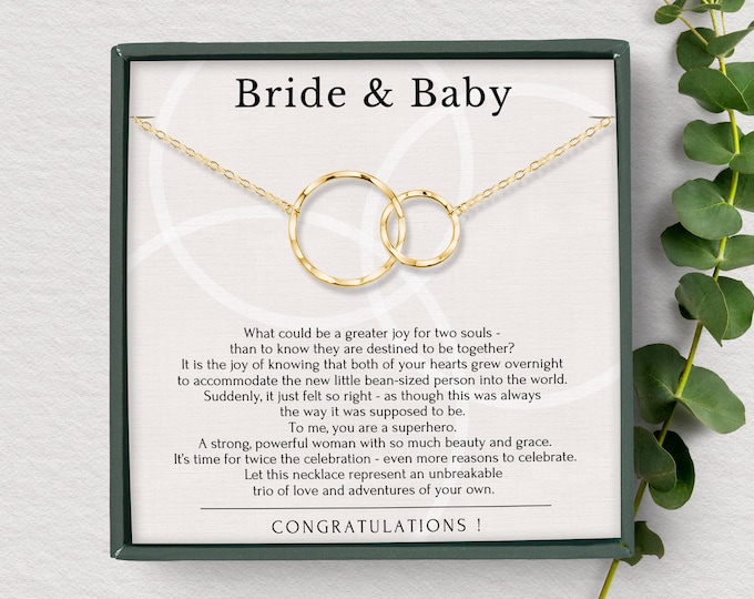 Bride to be gift | Engagement gift for her | Pregnant mom gift | New mom gift ideas | First time mom gift | Mom to be necklace
