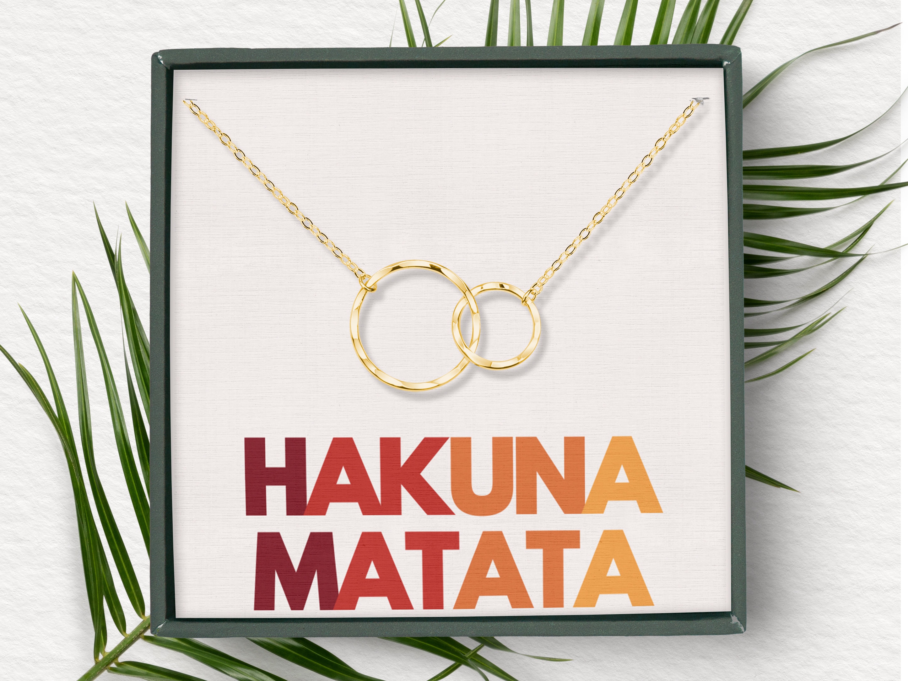  Quan Jewelry Hakuna Matata Pendant Necklace, African  Stress-Free, No Worries Charm, The Lion King movie-inspired Present,  Birthday Gifts for Women, Inspirational Jewelry with Greeting Card :  Clothing, Shoes & Jewelry