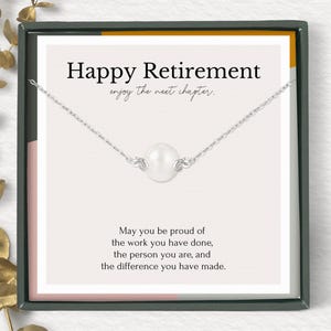 Cadeaux de retraite pour femmes | Cadeau collier d'adieu | Collier de retraite pour femme avec carte de message | Cadeau d'adieu bijoux pour collègue