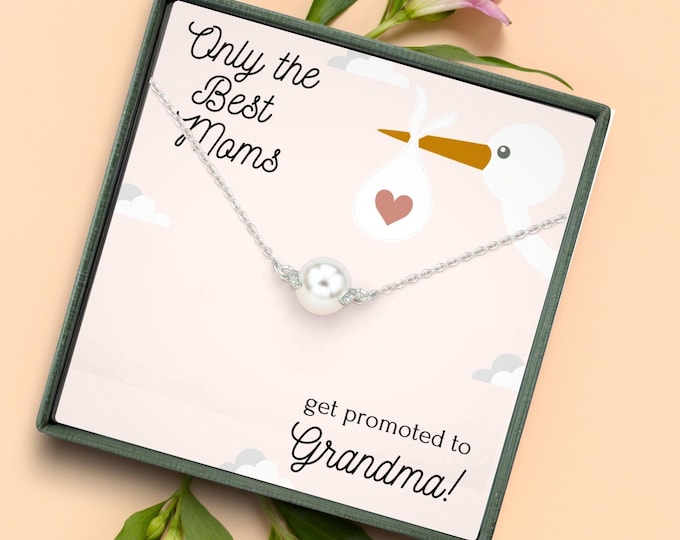 New Grandma Gift, Promoted to Grandma, pregnancy reveal Gift for New Grandmother Gift for New Grandma Gifts, First Time Grandma necklace