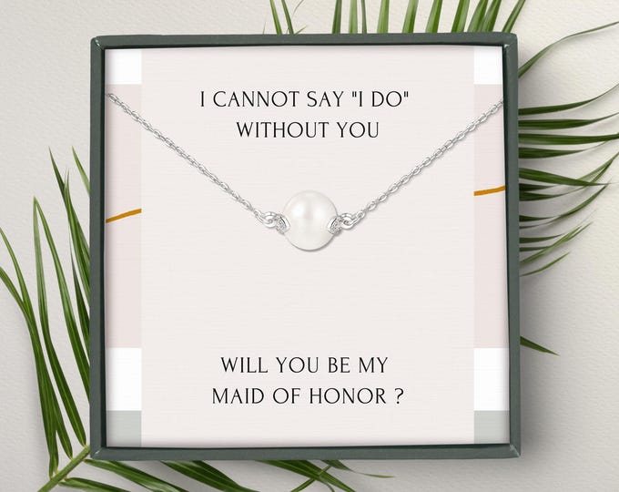 Maid of honor proposal gift | Maid of honor gift from bride | Will you be my maid of honor necklace | Maid of honor jewelry