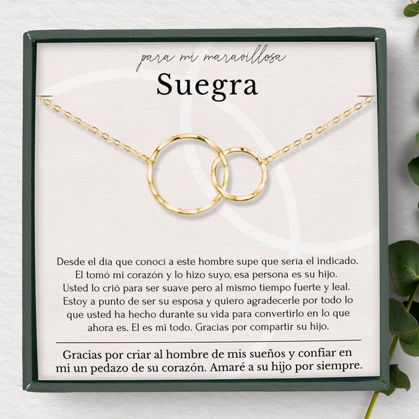 suegra wedding gift from bride collar de suegra regalo de boda de la novia español • mother of the groom gift from bride Spanish español